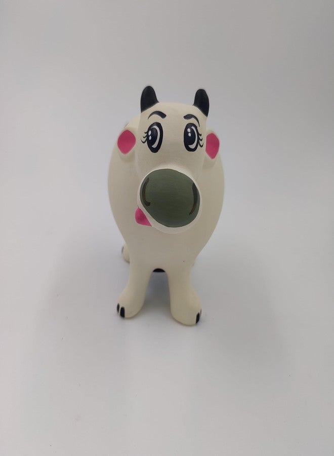 Shabana Art Potteries Earthenware Cow Coin Bank/Kids Saving Bank - Image 2